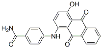 4-[(9,10-Dihydro-4-hydroxy-9,10-dioxoanthracen-1-yl)amino]benzamide 구조식 이미지