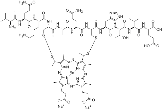 MICROPEROXIDASE(MP-11)나트륨소금 구조식 이미지