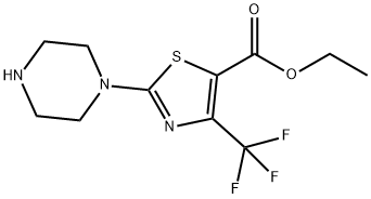 에틸2-피페라지노-4-(트리플루오로메틸)-1,3-티아졸-5-카르복실레이트 구조식 이미지
