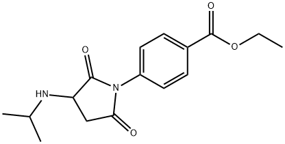 4-[3-(isopropylamino)-2,5-diketo-pyrrolidin-1-yl]benzoic acid ethyl ester 구조식 이미지