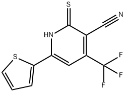2-MERCAPTO-6-THIEN-2-YL-4-(TRIFLUOROMETHYL)-PYRIDINE-3-CARBONITRILE Structure