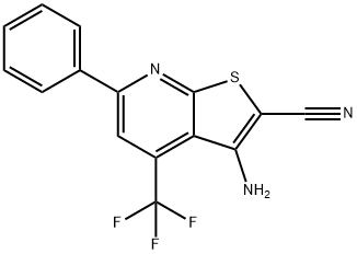 3-AMINO-6-PHENYL-4-(TRIFLUOROMETHYL)THIENO[2,3-B]PYRIDINE-2-CARBONITRILE 구조식 이미지