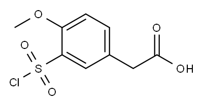 [3-(chlorosulfonyl)-4-methoxyphenyl]acetic acid(SALTDATA: FREE) 구조식 이미지