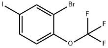 2-브로모-4-요오도페닐트리플루오로메틸에테르,2-브로모-4-요오도-알파,알파,알파-트리플루오로아니솔 구조식 이미지