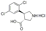 (3R,4S)-4-(2,5-Dichlorophenyl)pyrrolidine-3-carboxylic acid hydrochloride 구조식 이미지