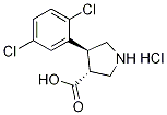 (3R,4S)-4-(2,5-Dichlorophenyl)pyrrolidine-3-carboxylic acid hydrochloride Structure