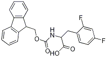 L-2-(((9H-fluoren-9-yl)Methoxy)carbonylaMino)-3-(2,4-difluorophenyl)propanoic acid 구조식 이미지