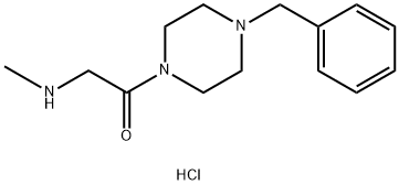 1-(4-Benzyl-1-piperazinyl)-2-(methylamino)-1-ethanone hydrochloride 구조식 이미지