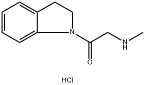 1-(2,3-Dihydro-1H-indol-1-yl)-2-(methylamino)-1-ethanone hydrochloride Structure