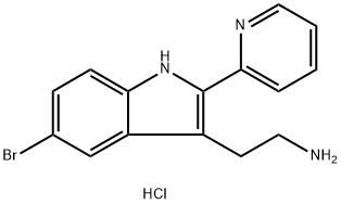 2-(5-Bromo-2-pyridin-2-yl-1H-indol-3-yl)ethylamine hydrochloride 구조식 이미지