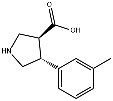 트랜스-4-M-톨릴피롤리딘-3-카복실산-HCl 구조식 이미지