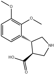 (3S,4R)-4-(2,3-DIMETHOXYPHENYL)PYRROLIDINE-3-CARBOXYLIC ACID 구조식 이미지
