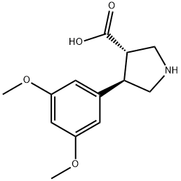 (3S,4R)-4-(3,5-DIMETHOXYPHENYL)PYRROLIDINE-3-CARBOXYLIC ACID Structure