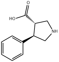 (3S,4R)-4-PHENYLPYRROLIDINE-3-CARBOXYLIC ACID Structure