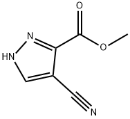 1H-Pyrazole-3-carboxylicacid,4-cyano-,methylester(9CI) Structure