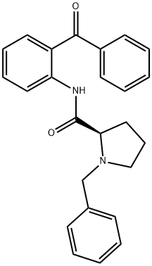 (R)-N-(2-Benzoylphenyl)-1-(phenylmethyl)-2-pyrrolidinecarboxamide 구조식 이미지