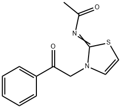 N-[3-(2-OXO-2-PHENYL-ETHYL)-3H-THIAZOL-2-YLIDENE]-ACETAMIDE Structure