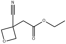 (3-시아노옥세탄-3-일)아세트산에틸에스테르 구조식 이미지