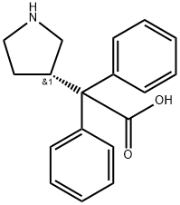 (S)-2,2-diphenyl-2-(pyrrolidin-3-yl)acetic acid Structure