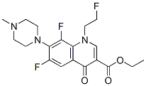 6,8-Difluoro-1-(2-fluoroethyl)-7-(4-methyl-1-piperazinyl)-4-oxo-1,4-dihydroquinoline-3-carboxylic acid ethyl ester 구조식 이미지