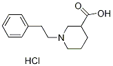 1-(2-phenylethyl)piperidine-3-carboxylic acid hydrochloride 구조식 이미지