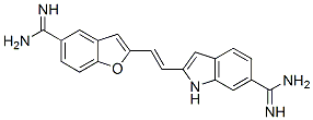 2-(2-(6-amindinoindole-2-yl)vinyl)-1-benzofuran-5-carboxamidine 구조식 이미지