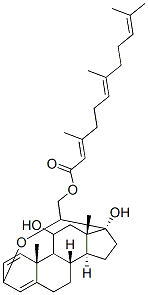 3,20-Epoxy-11,17-dihydroxy-21-[(3,7,11-trimethyl-1-oxo-2,6,10-dodecatrienyl)oxy]pregna-1,4-diene Structure