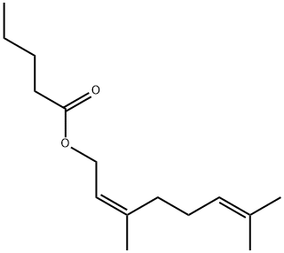 (Z)-3,7-dimethylocta-2,6-dienyl valerate Structure