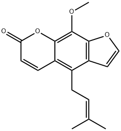 6-Hydroxy-7-methoxy-4-(3-methyl-2-butenyl)-5-benzofuranacrylic acid δ-lactone 구조식 이미지