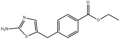 Benzoic acid, 4-[(2-amino-5-thiazolyl)methyl]-, ethyl ester Structure