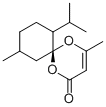 (-)-(6S)-4,10-DIMETHYL-7-ISOPROPYL-1,5-DIOXASPIRO[5.5] UNDEC-3-EN-2-ON Structure