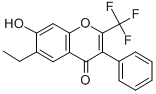 6-ETHYL-7-HYDROXY-3-PHENYL-2-TRIFLUOROMETHYL-CHROMEN-4-ONE 구조식 이미지