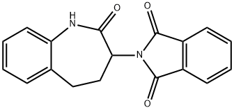 2-(2-Oxo-2,3,4,5-tetrahydro-1H-1-benzazepin-3-yl)-2,3-dihydro-1H-isoindole-1,3-dione 구조식 이미지