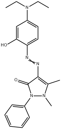 4-[[4-(Diethylamino)-2-hydroxyphenyl]azo]-1,2-dihydro-1,5-dimethyl-2-phenyl-3H-pyrazol-3-one Structure