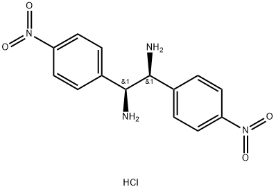 (1S,  2S)-1,2-Bis(4-nitrophenyl)-1,2-ethanediamine  dihydrochloride Structure