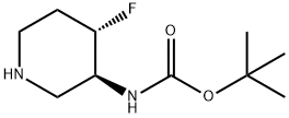 tert-부틸N-[(3S,4S)-4-플루오로피페리딘-3-일]카르바메이트 구조식 이미지