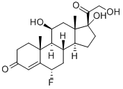 6-alpha-Fluorhydrocortisone  Structure