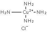 copper tetrammine dichloride Structure