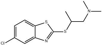 2-(5-CHLOROBENZO[D]THIAZOL-2-YLTHIO)-N,N-DIMETHYLPROPAN-1-AMINE Structure