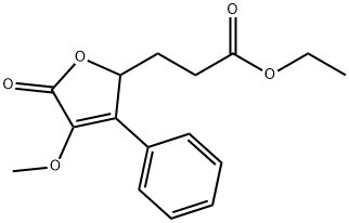 2-Furanpropanoic acid, 2,5-dihydro-4-methoxy-5-oxo-3-phenyl-, ethyl es ter Structure