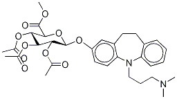 2-Hydroxy IMipraMine 2,3,4-Triacetate-β-D-glucopyranuronic Acid Methyl Ester Structure