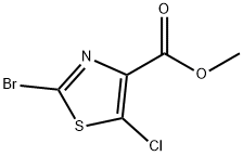 메틸2-브로모-5-클로로-1,3-티아졸-4-카르복실레이트 구조식 이미지