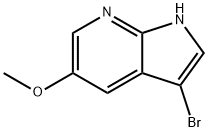 3-broMo-5-메톡시-1H-피롤로[2,3-b]피리딘 구조식 이미지