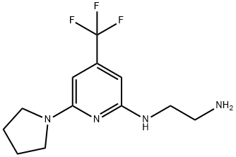 N*1*-(6-Pyrrolidin-1-yl-4-(trifluoromethy)-pyridin-2-yl)ethane-1,2-diamine Structure