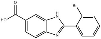 2-(2-Bromophenyl)-1H-benzoimidazole-5-carboxylic  acid Structure