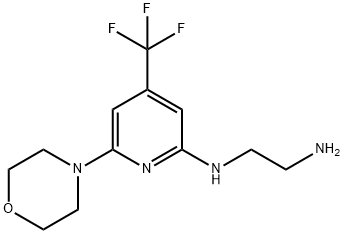N*1*-(6-Morpholin-4'-yl-4-(trifluoromethyl)-pyridin-2-yl)ethane-1,2-diamine 구조식 이미지