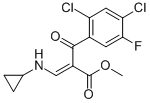 METHYL 3-(CYCLOPROPYLAMINO)-2-(2,4-DICHLORO-5-FLUOROBENZOYL)ACRYLATE 구조식 이미지