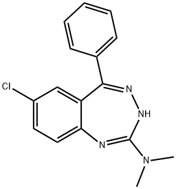 3H-1,3,4-Benzotriazepin-2-amine, 7-chloro-N,N-dimethyl-5-phenyl- Structure