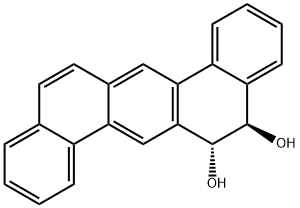 (-)-trans-5,6-Dihydroxy-5,6-dihydrodibenz(a,h)anthracene Structure