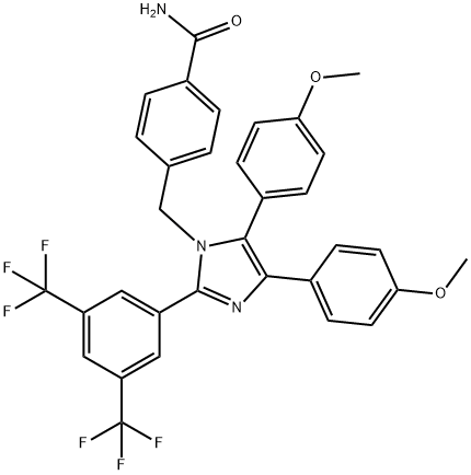 1054543-47-3 BenzaMide, 4-[[2-[3,5-bis(trifluoroMethyl)phenyl]-4,5-bis(4-Methoxyphenyl)-1H-iMidazol-1-yl]Methyl]-